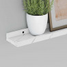 Półka ścienna z półką 4 pcs Biały marmur 40 x 9 x 3 cm