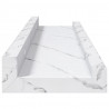 Półka ścienna z półką 4 pcs Biały marmur 40 x 9 x 3 cm