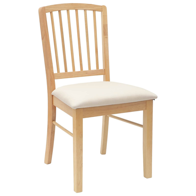 Krzesła jadalne 2 pcs Naturalny 50 x 52,5 x 91 cm Drewno Gumowe