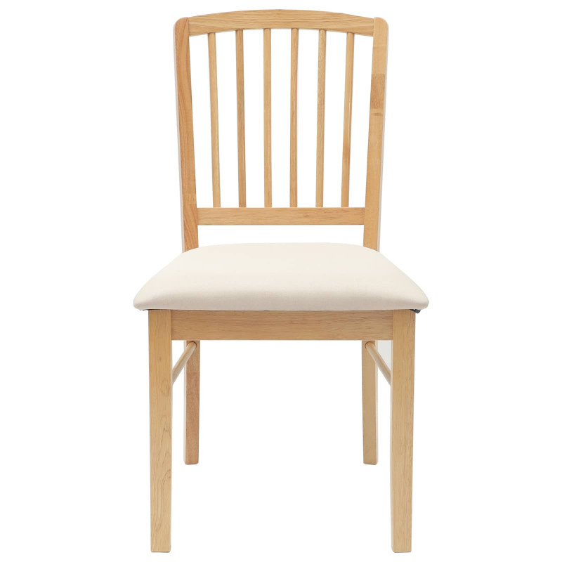 Krzesła jadalne 2 pcs Naturalny 50 x 52,5 x 91 cm Drewno Gumowe