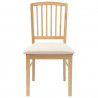 Krzesła jadalne 2 pcs Naturalny 50 x 52,5 x 91 cm Drewno Gumowe