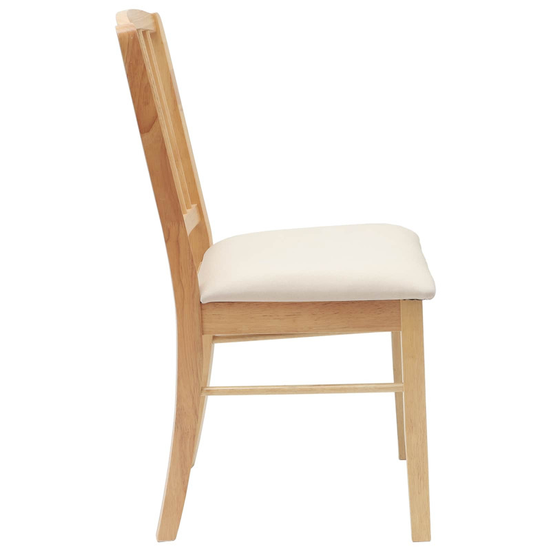 Krzesła jadalne 2 pcs Naturalny 50 x 52,5 x 91 cm Drewno Gumowe