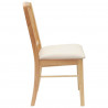 Krzesła jadalne 2 pcs Naturalny 50 x 52,5 x 91 cm Drewno Gumowe