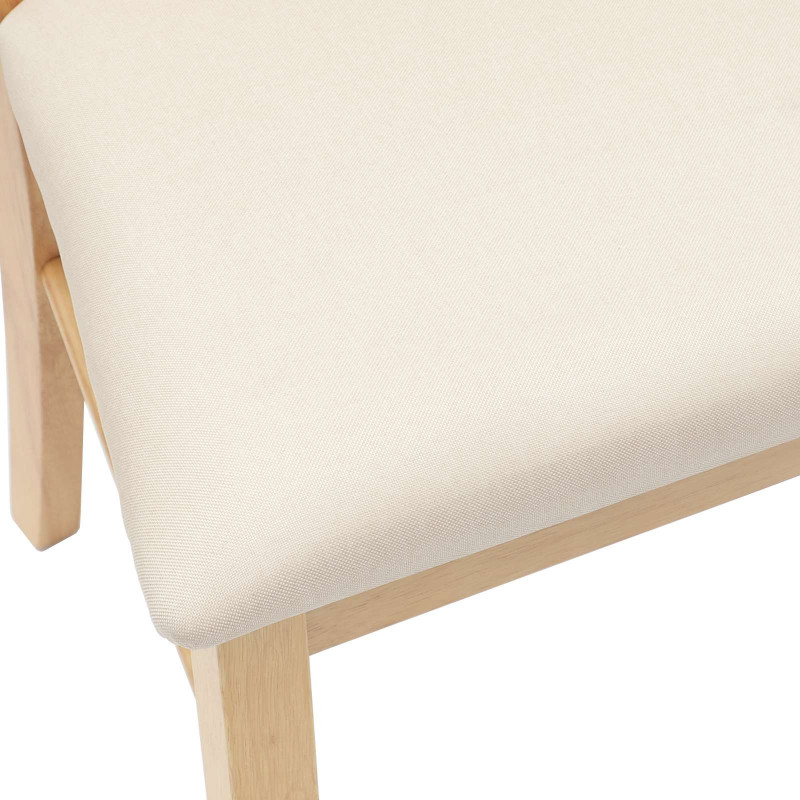 Krzesła jadalne 2 pcs Naturalny 50 x 52,5 x 91 cm Drewno Gumowe