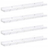 Półka ścienna z półką 4 pcs Biały marmur 60 x 9 x 3 cm