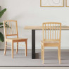 Krzesła jadalne 2 pcs Naturalny 50 x 52,5 x 91 cm Drewno Gumowe