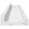 Półka ścienna z półką 4 pcs Biały marmur 60 x 9 x 3 cm