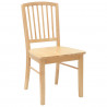 Krzesła jadalne 2 pcs Naturalny 50 x 52,5 x 91 cm Drewno Gumowe