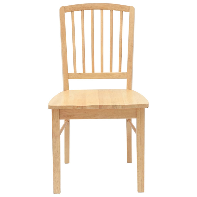 Krzesła jadalne 2 pcs Naturalny 50 x 52,5 x 91 cm Drewno Gumowe