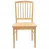 Krzesła jadalne 2 pcs Naturalny 50 x 52,5 x 91 cm Drewno Gumowe