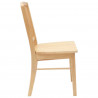Krzesła jadalne 2 pcs Naturalny 50 x 52,5 x 91 cm Drewno Gumowe
