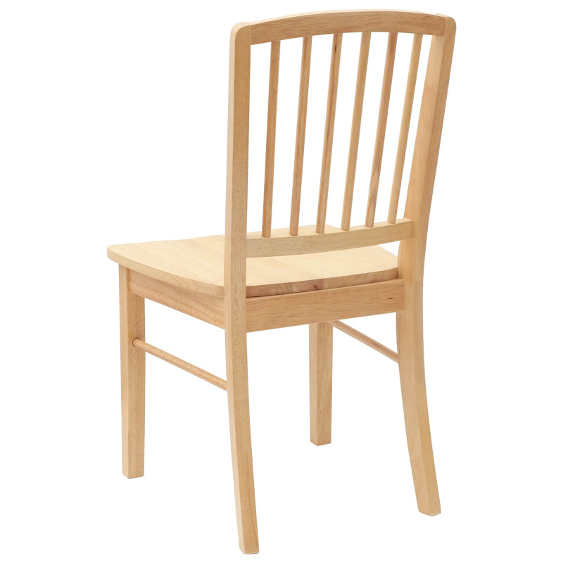 Krzesła jadalne 2 pcs Naturalny 50 x 52,5 x 91 cm Drewno Gumowe