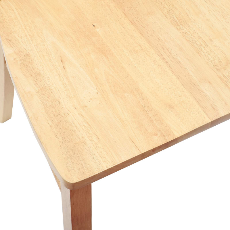Krzesła jadalne 2 pcs Naturalny 50 x 52,5 x 91 cm Drewno Gumowe