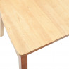 Krzesła jadalne 2 pcs Naturalny 50 x 52,5 x 91 cm Drewno Gumowe
