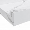 Półka ścienna z półką 4 pcs Biały marmur 80 x 9 x 3 cm