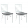 Krzesła jadalne 2 pcs Biały 50 x 52,5 x 91 cm Drewno Gumowe