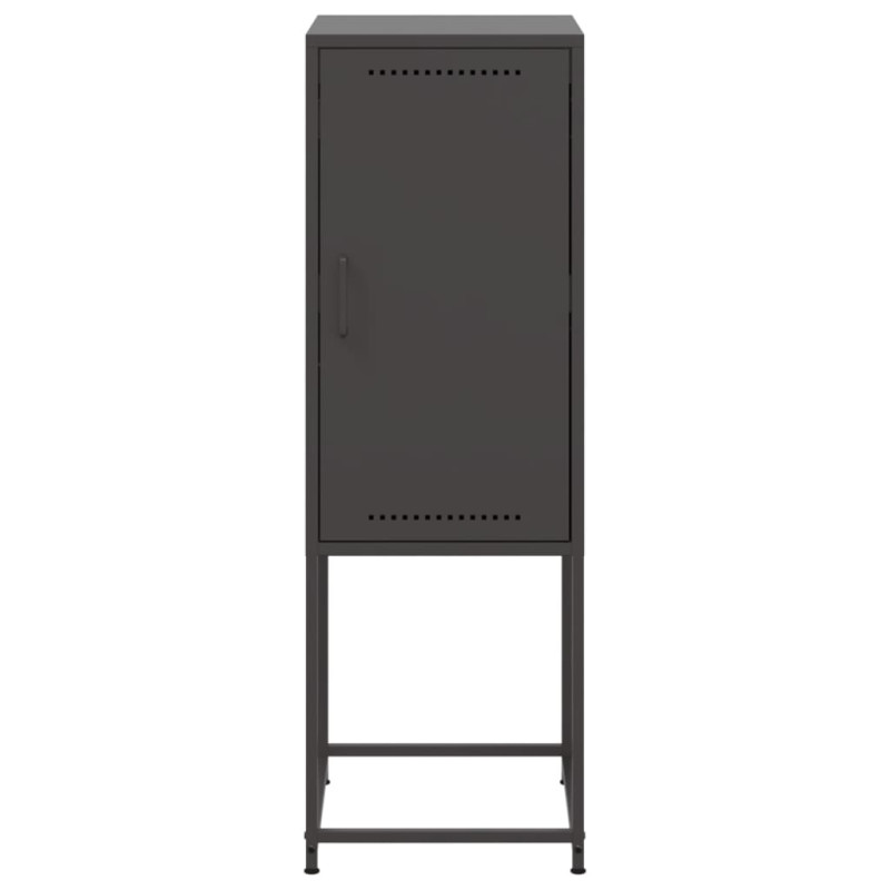 Szafka, czarna, 36x39x107 cm, stal