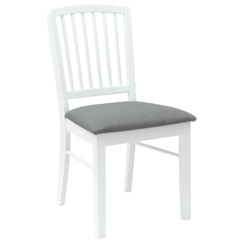 Krzesła jadalne 2 pcs Biały 50 x 52,5 x 91 cm Drewno Gumowe