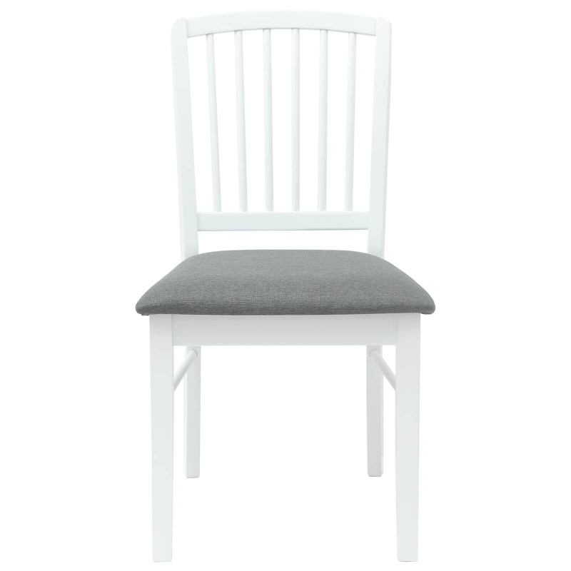 Krzesła jadalne 2 pcs Biały 50 x 52,5 x 91 cm Drewno Gumowe