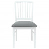 Krzesła jadalne 2 pcs Biały 50 x 52,5 x 91 cm Drewno Gumowe