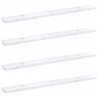 Półka ścienna z półką 4 pcs Biały marmur 100 x 9 x 3 cm