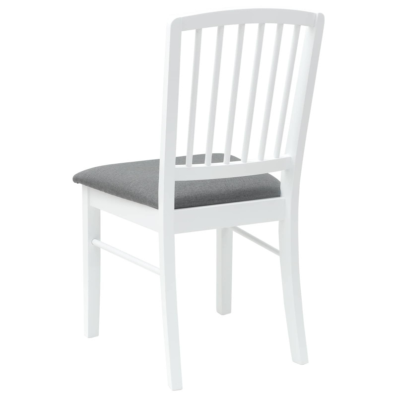 Krzesła jadalne 2 pcs Biały 50 x 52,5 x 91 cm Drewno Gumowe