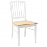 Krzesła jadalne 2 pcs Biały 50 x 52,5 x 91 cm Drewno Gumowe