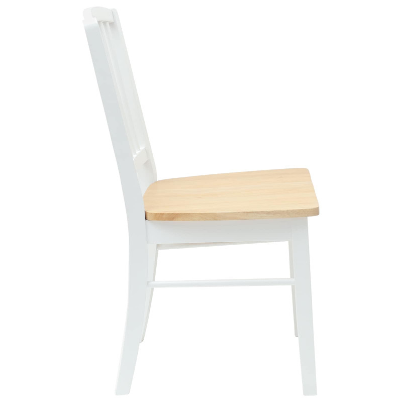 Krzesła jadalne 2 pcs Biały 50 x 52,5 x 91 cm Drewno Gumowe