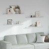 Półka ścienna z półką 4 pcs Biały marmur 115 x 9 x 3 cm