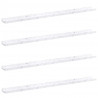 Półka ścienna z półką 4 pcs Biały marmur 115 x 9 x 3 cm