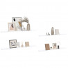 Półka ścienna z półką 4 pcs Biały marmur 115 x 9 x 3 cm