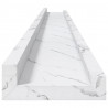 Półka ścienna z półką 4 pcs Biały marmur 115 x 9 x 3 cm