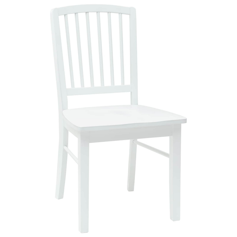 Krzesła jadalne 2 pcs Biały 50 x 52,5 x 91 cm Drewno Gumowe