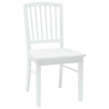 Krzesła jadalne 2 pcs Biały 50 x 52,5 x 91 cm Drewno Gumowe