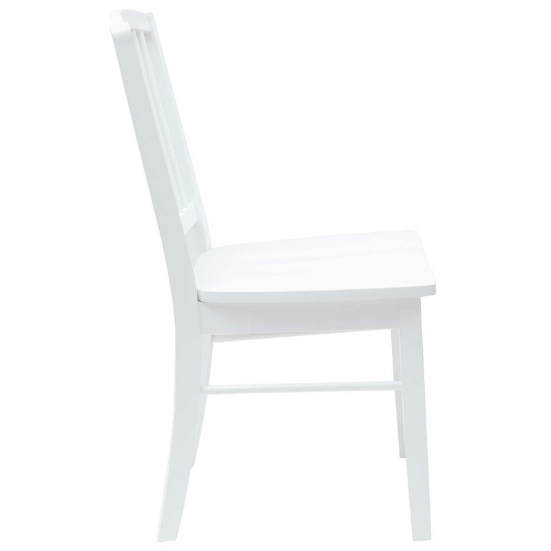 Krzesła jadalne 2 pcs Biały 50 x 52,5 x 91 cm Drewno Gumowe