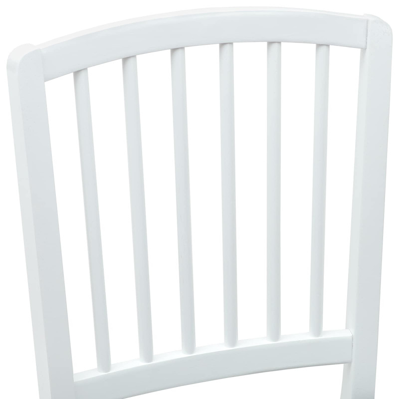 Krzesła jadalne 2 pcs Biały 50 x 52,5 x 91 cm Drewno Gumowe