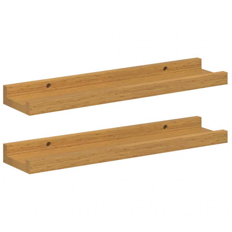 Półka ścienna z półką 2 pcs Beżowy 40 x 9 x 3 cm