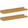 Półka ścienna z półką 2 pcs Beżowy 40 x 9 x 3 cm