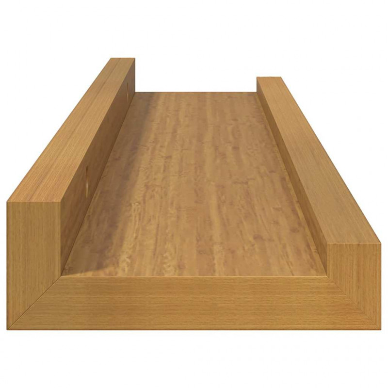 Półka ścienna z półką 2 pcs Beżowy 40 x 9 x 3 cm