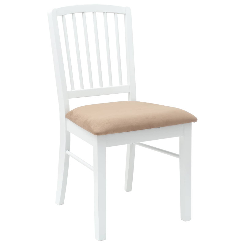 Krzesła jadalne 2 pcs Biały 50 x 52,5 x 91 cm Drewno Gumowe