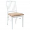 Krzesła jadalne 2 pcs Biały 50 x 52,5 x 91 cm Drewno Gumowe