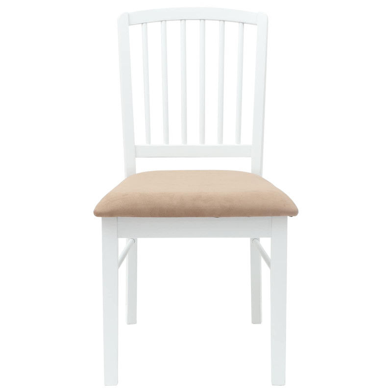 Krzesła jadalne 2 pcs Biały 50 x 52,5 x 91 cm Drewno Gumowe