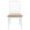 Krzesła jadalne 2 pcs Biały 50 x 52,5 x 91 cm Drewno Gumowe