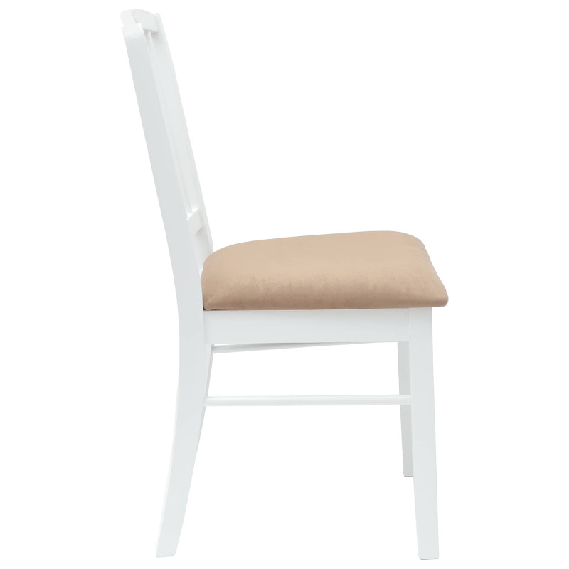 Krzesła jadalne 2 pcs Biały 50 x 52,5 x 91 cm Drewno Gumowe