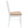Krzesła jadalne 2 pcs Biały 50 x 52,5 x 91 cm Drewno Gumowe