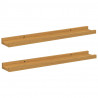 Półka ścienna z półką 2 pcs Beżowy 60 x 9 x 3 cm