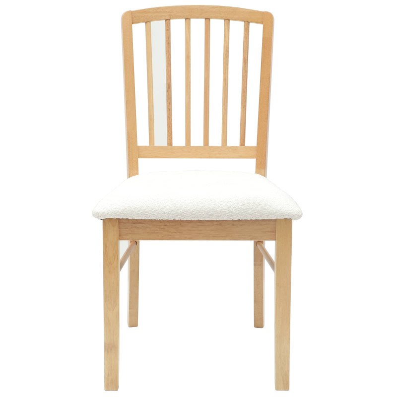 Krzesła jadalne 2 pcs Naturalny 50 x 52,5 x 91 cm Drewno Gumowe