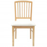 Krzesła jadalne 2 pcs Naturalny 50 x 52,5 x 91 cm Drewno Gumowe