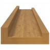 Półka ścienna z półką 2 pcs Beżowy 60 x 9 x 3 cm