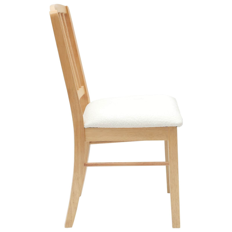 Krzesła jadalne 2 pcs Naturalny 50 x 52,5 x 91 cm Drewno Gumowe